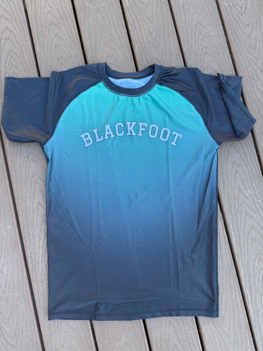 Blackfoot Teal and Black Athletic Jiu-Jitsu Top